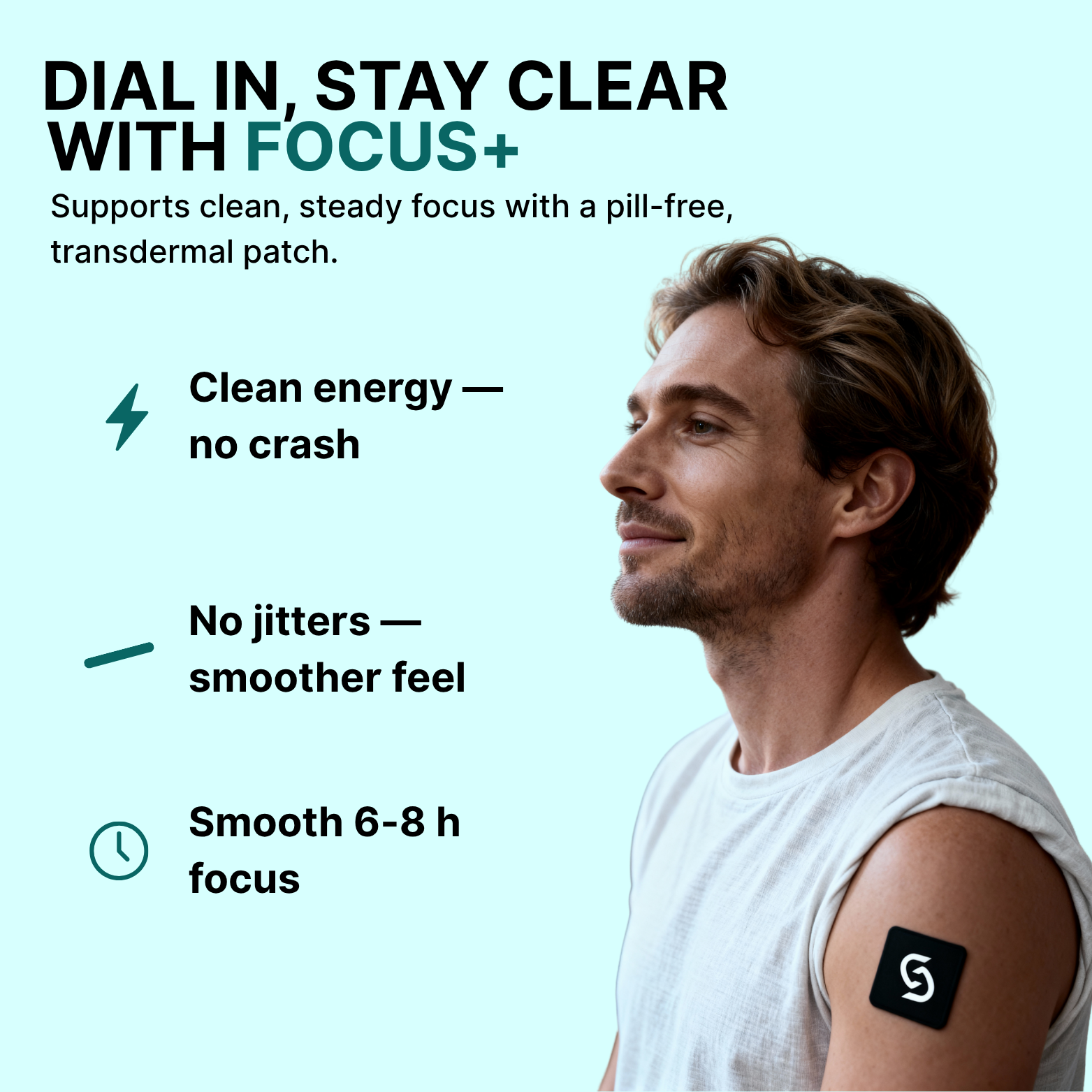 PATCH FOCUS+ — Laser Focus, Steady Energy