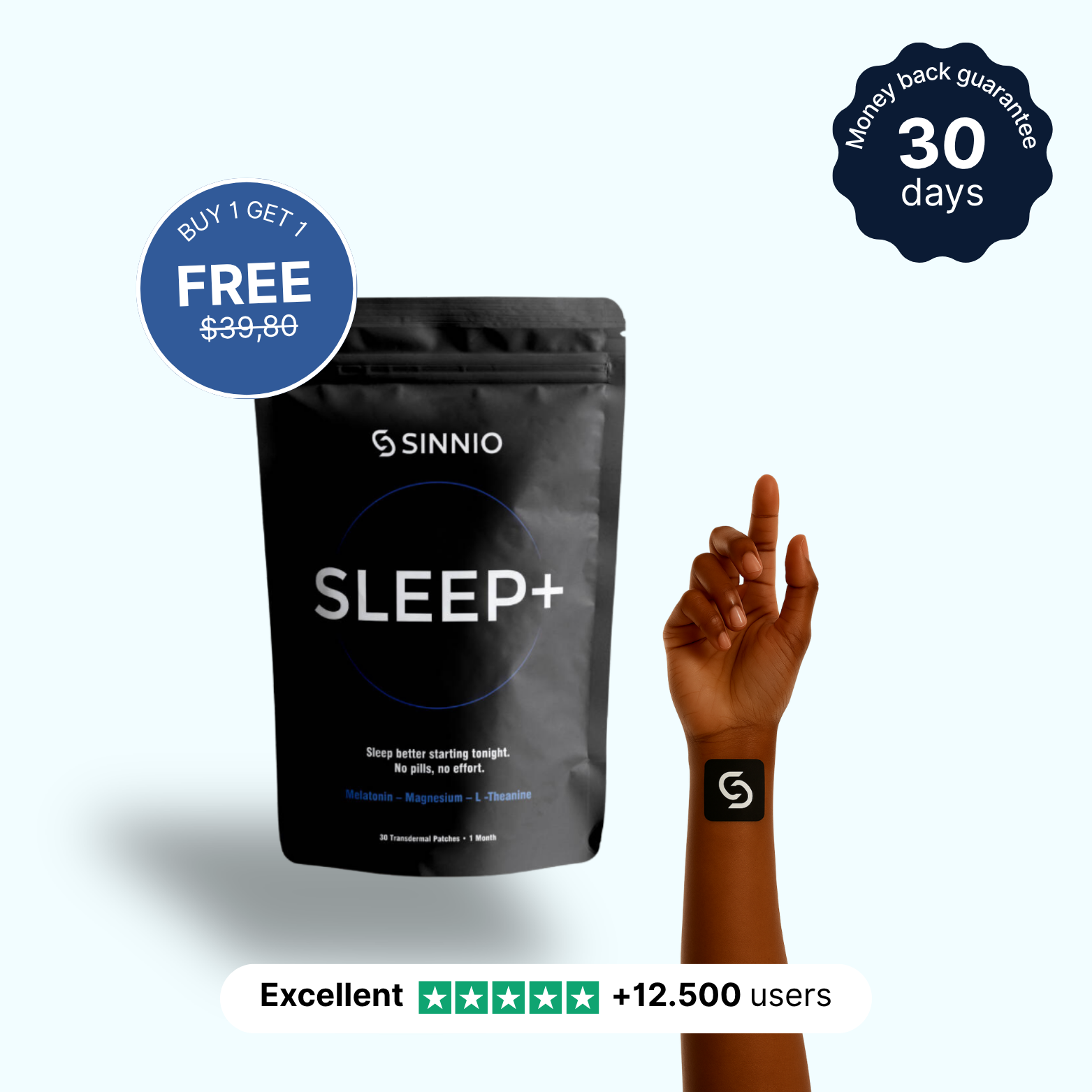 PATCH SLEEP+ — Deeper Sleep, Wake Clear